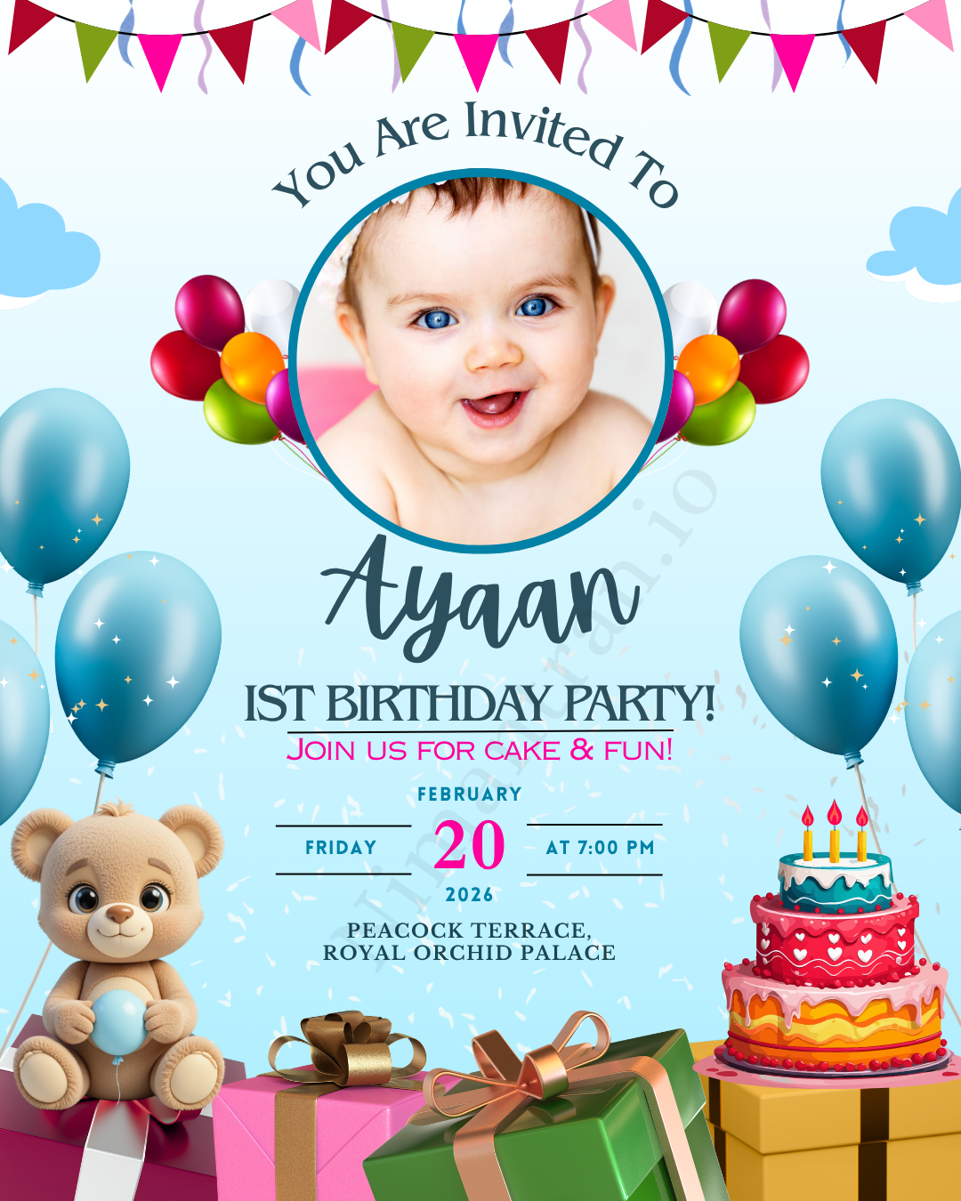 First Birthday Poster
